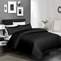 Klarita 250 TC Microfibre Reversible Striped Duvet Cover Set with Pillowcases
